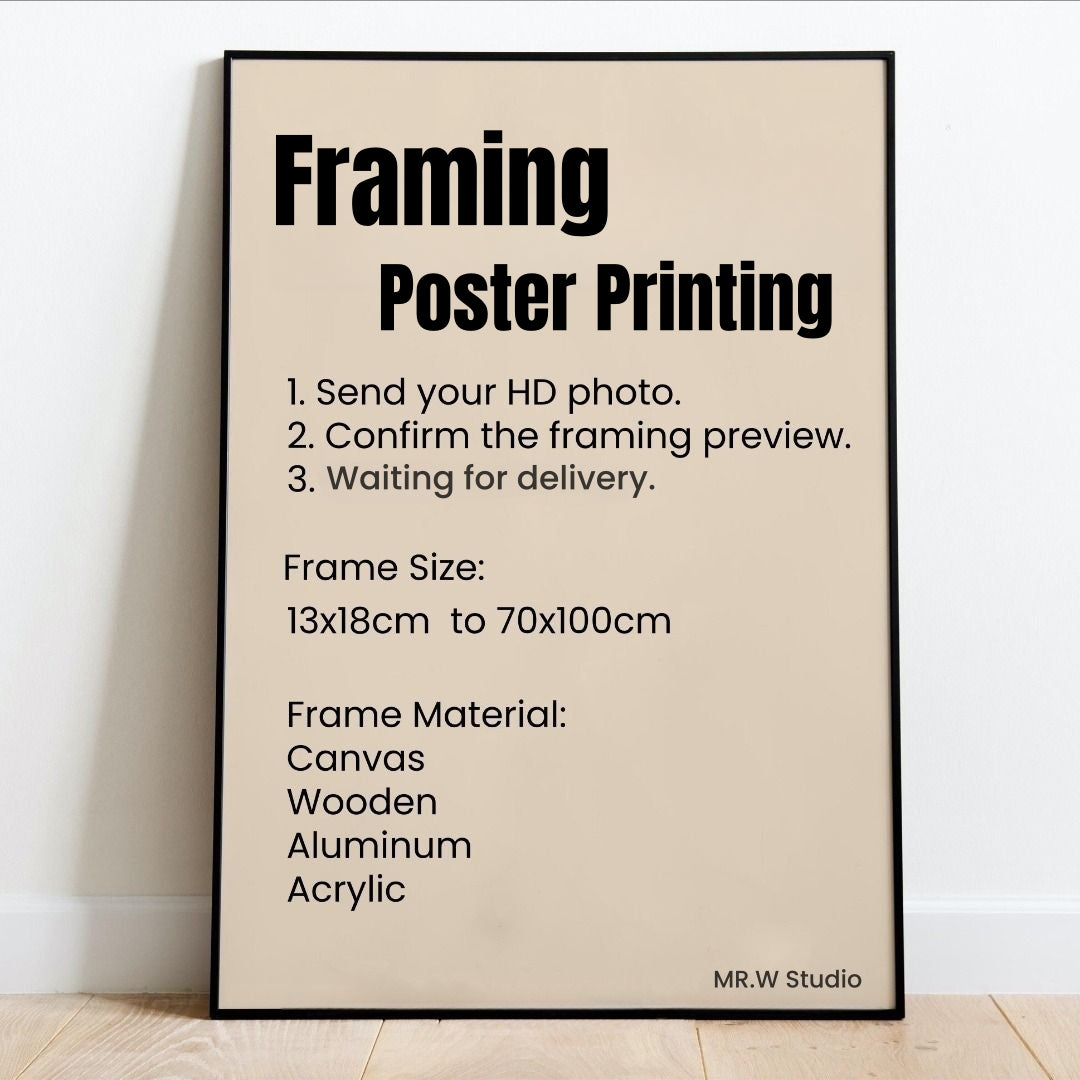 Print & Frame Service, No Stand Wall Mount Only