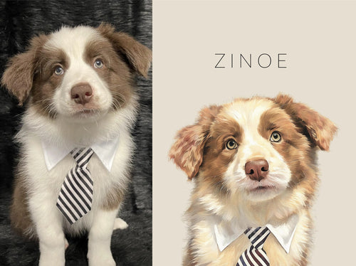 Custom Pet Portrait for Dog & Cat Lovers - Framed Gift with Free Delivery
