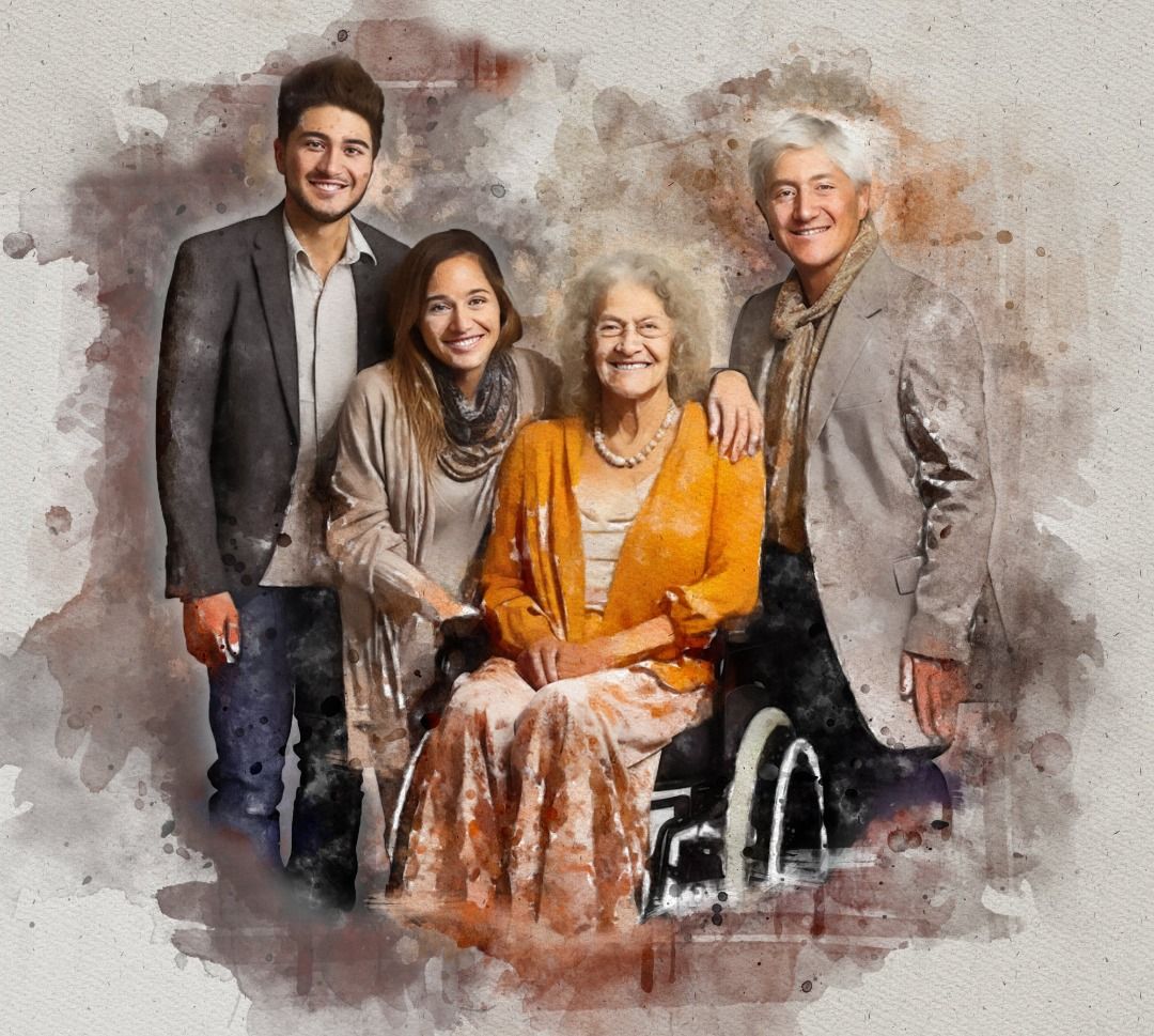 Custom Oil Painting Portrait - Family Photo to Art | Unique Gift for Parents | Wall Art & Home Décor